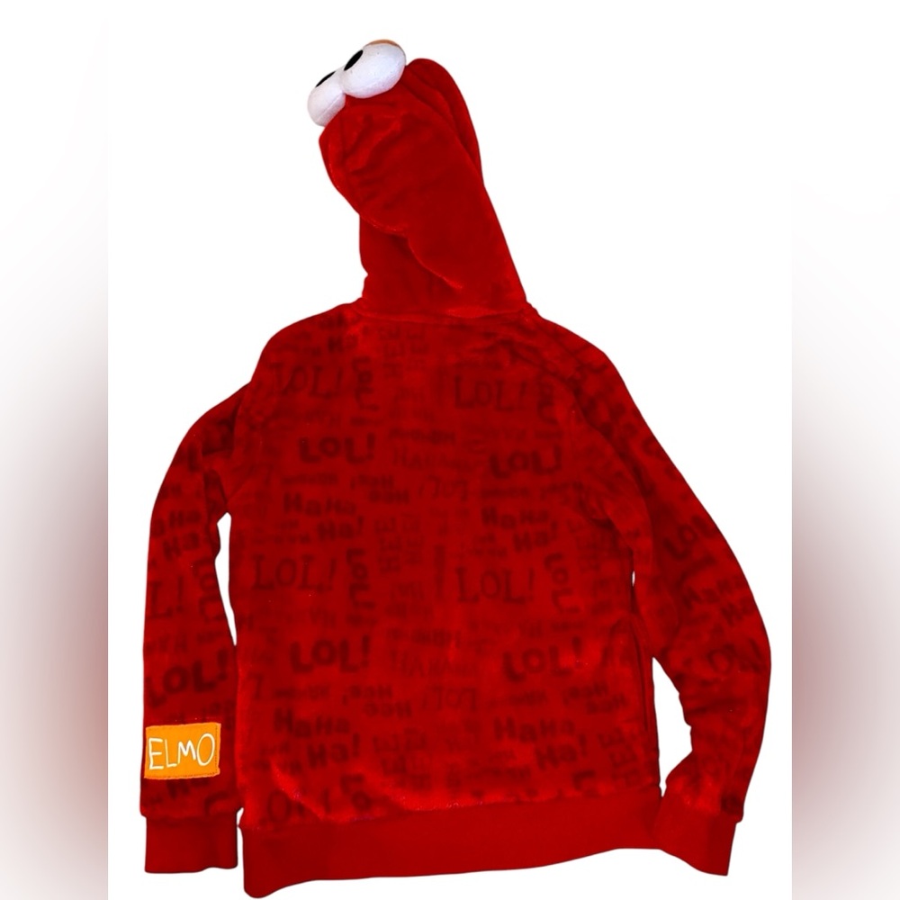 Kids Elmo Plush Hoodie - Large - Picture 2 of 5
